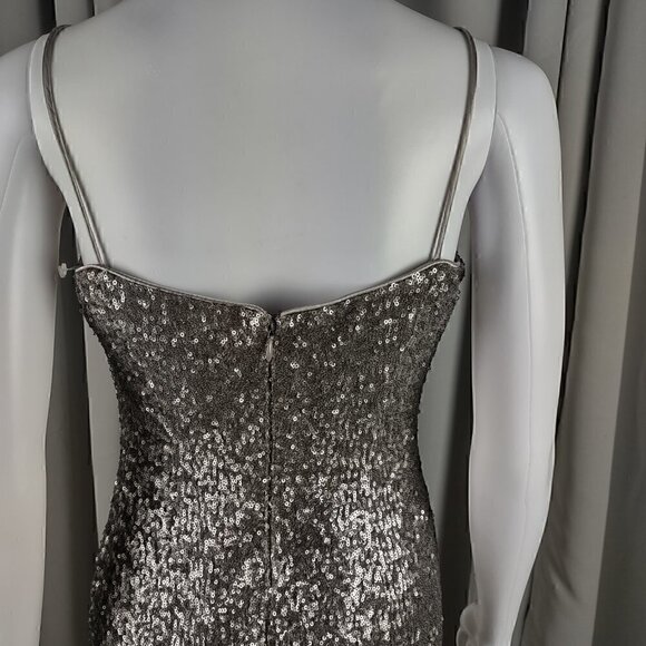 Banana Republic L’wren Scot Silver Sequin Wiggle Cocktail Dress Size 6P (NWT) - Picture 5 of 15